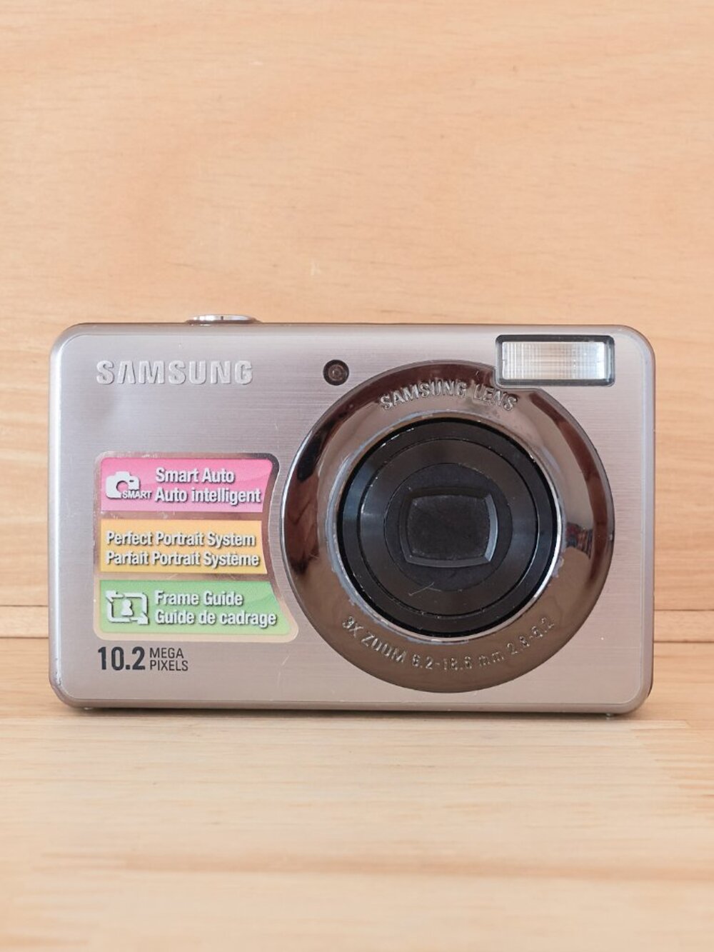Share Samsung PL50 SL202 10.2MP Compact Digital Camera 3x Optical Zoom Silver Te